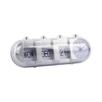Budík Retro Tube Calendar Flip Karlsson KA6045SI, 10cm